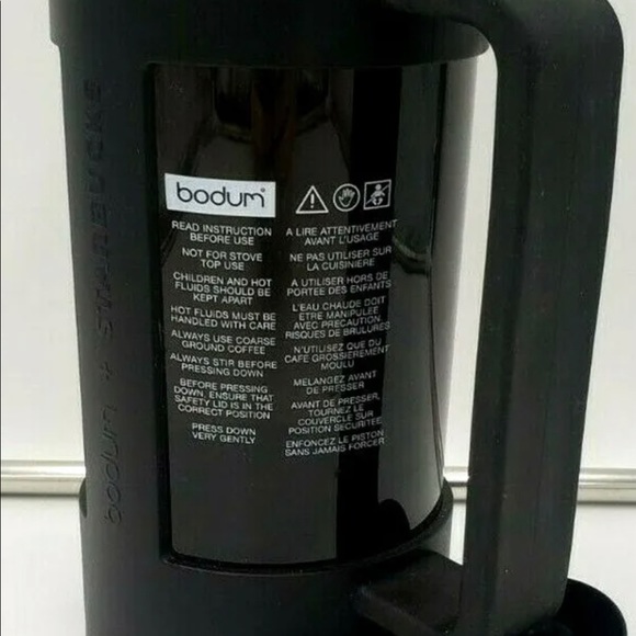 Starbucks 8 CUP French Press By BODUM, Plastic Beaker, Locking Lid, Spoon - Picture 2 of 2